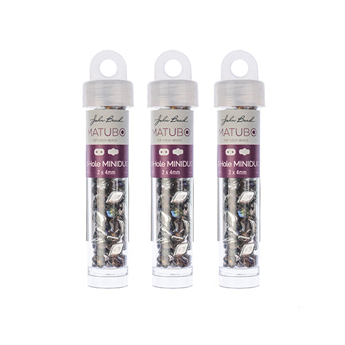 Matubo Czech Gemduo 2-Hole Approx 13g Vial Backlit Shades