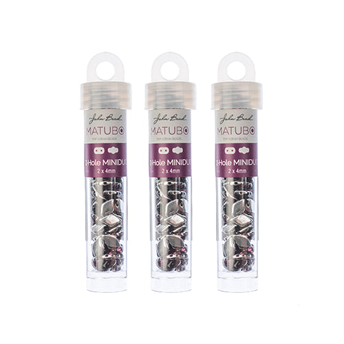 Matubo Czech Gemduo 2-Hole Approx 13g Vial Backlit Shades