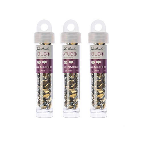 Matubo Czech Gemduo 2-Hole Approx 13g Vial Backlit Shades