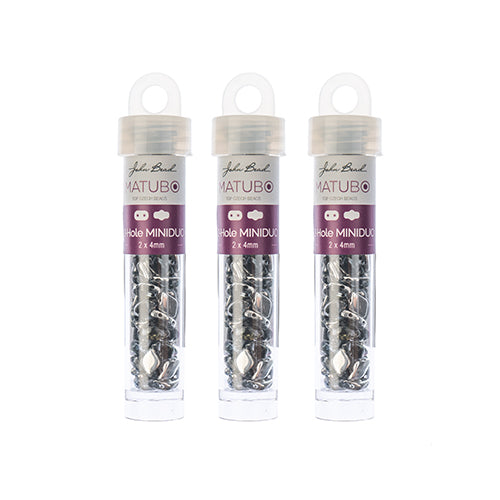 Matubo Czech Gemduo 2-Hole Approx 13g Vial Backlit Shades