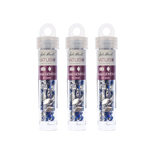 Matubo Czech Gemduo 2-Hole Approx 13g Vial Backlit Shades