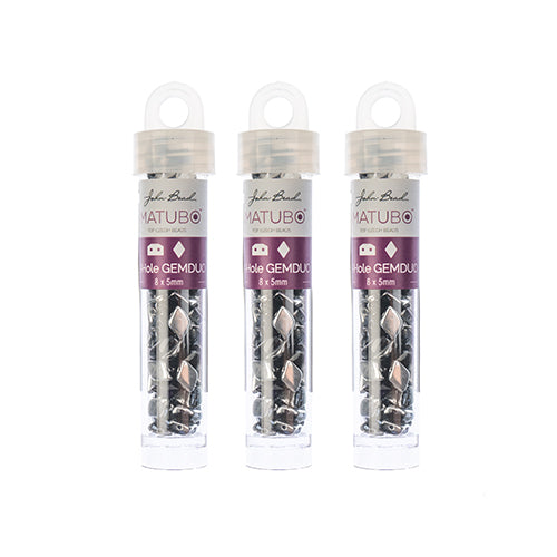 Matubo Czech Gemduo 2-Hole Approx 13g Vial Backlit Shades