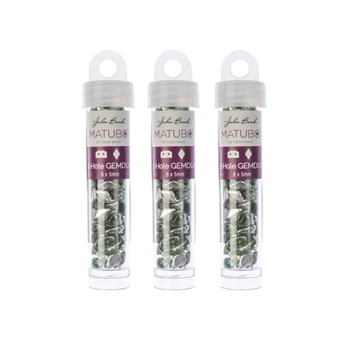 Matubo Czech Gemduo 2-Hole Approx 13g Vial Backlit Shades