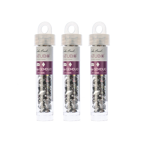 Matubo Czech Gemduo 2-Hole Approx 13g Vial Backlit Shades