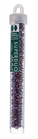 Matubo Czech Super Duo 2-Hole apx 22g vial Crystal Shades