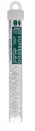 Matubo Czech Super Duo 2-Hole apx 22g vials  Chalk Shades