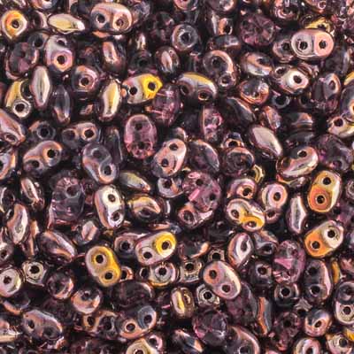 Matubo Czech Super Duo 2-Hole 100g Transparent Amethyst Shades