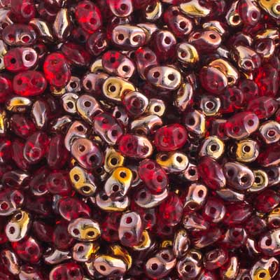 Matubo Czech Super Duo 2-Hole 100g Ruby Shades