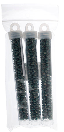 Matubo Czech Super Duo 2-Hole apx 22g vials  Turquoise Green Shades