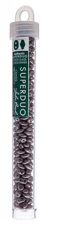 Matubo Czech Super Duo 2-Hole apx 22g vials  Opaque Violet Shades