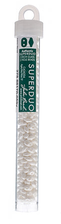 Matubo Czech Super Duo 2-Hole apx 22g vials  Chalk Shades