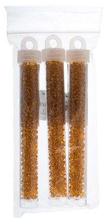 Matubo Czech Super Duo 2-Hole apx 22g vials  Transparent Topaz Shades