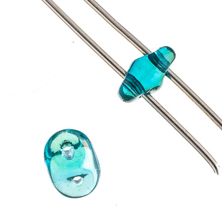 Matubo Czech Super Duo 2-Hole apx 22g vials  Aquamarine Shades