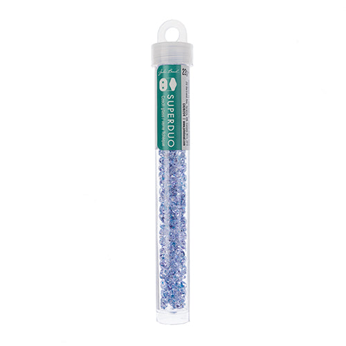 Matubo Czech Super Duo 2-Hole apx 22g vials  Crystal Confetti Splash