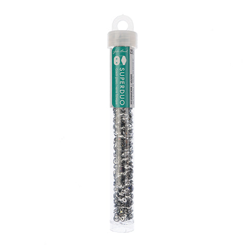 Matubo Czech Super Duo 2-Hole apx 22g vial Crystal Shades