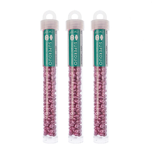 Matubo Czech Super Duo 2-Hole apx 22g vials  Pearl Shine