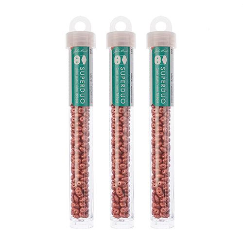 Matubo Czech Super Duo 2-Hole apx 22g vials  Pearl Shine