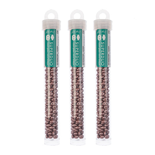 Matubo Czech Super Duo 2-Hole apx 22g vials  Pearl Shine