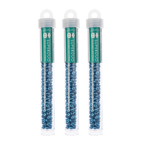 Matubo Czech Super Duo 2-Hole apx 22g vials  Pearl Shine