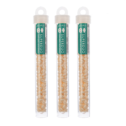 Matubo Czech Super Duo 2-Hole apx 22g vials  Chalk Shades