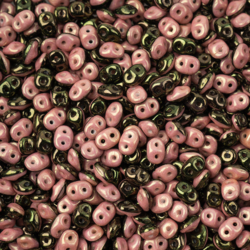 Matubo Czech Super Duo 2-Hole apx 22g vials  Black/White Opaque