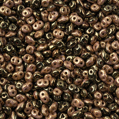 Matubo Czech Super Duo 2-Hole apx 22g vials  Black/White Opaque