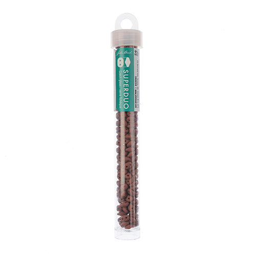 Matubo Czech Super Duo 2-Hole apx 22g vials  Opaque Chocolate Shades