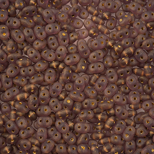 Matubo Czech Super Duo 2-Hole 100g Transparent Amethyst Shades