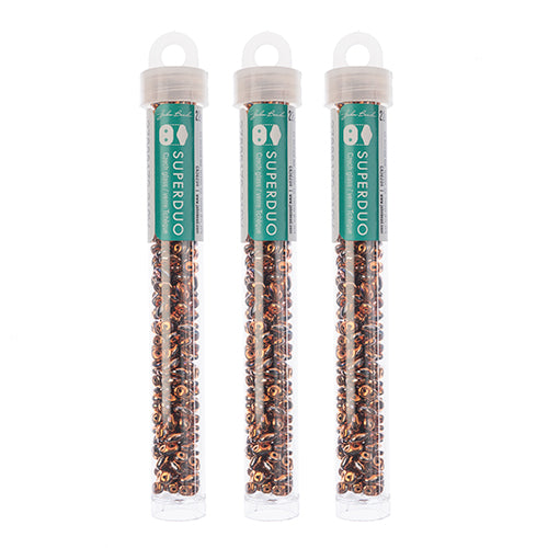 Matubo Czech Super Duo 2-Hole apx 22g vials  Opaque Jet Shades