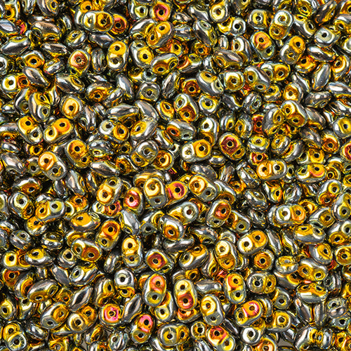 Matubo Czech Super Duo 2-Hole apx 22g vials  Opaque Jet Shades