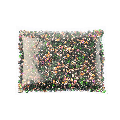 Matubo Czech Super Duo 2-Hole 100g Chrysolite Shades