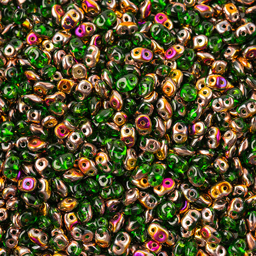 Matubo Czech Super Duo 2-Hole 100g Chrysolite Shades