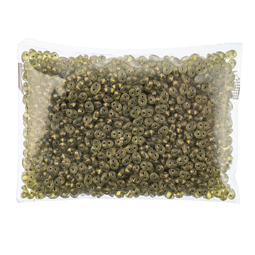 Matubo Czech Super Duo 2-Hole 100g Olivine Shades