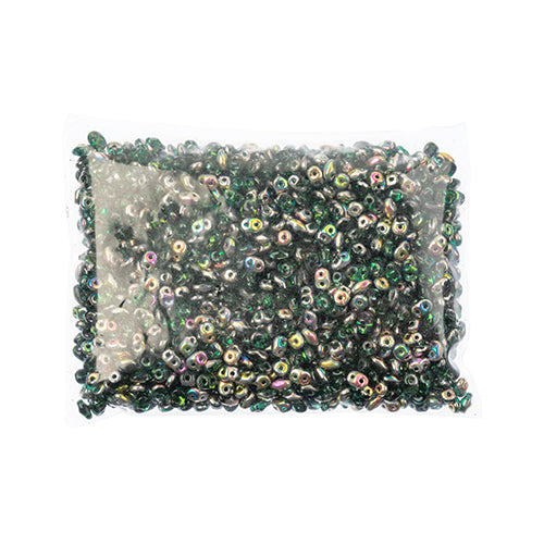 Matubo Czech Super Duo 2-Hole 100g Emerald Shades