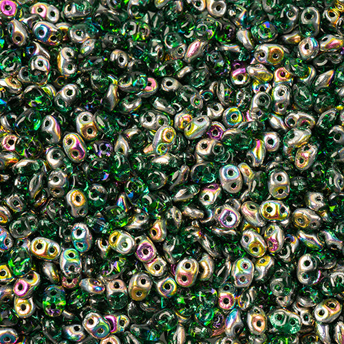 Matubo Czech Super Duo 2-Hole 100g Emerald Shades