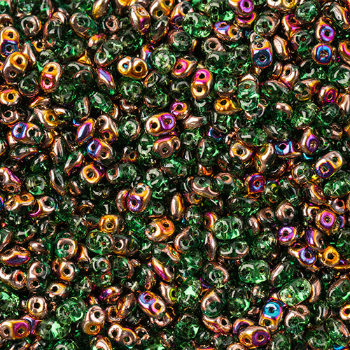 Matubo Czech Super Duo 2-Hole 100g Emerald Shades