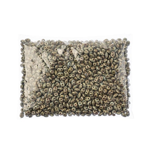 Matubo Czech Super Duo 2-Hole 100g Opaque Green Shades