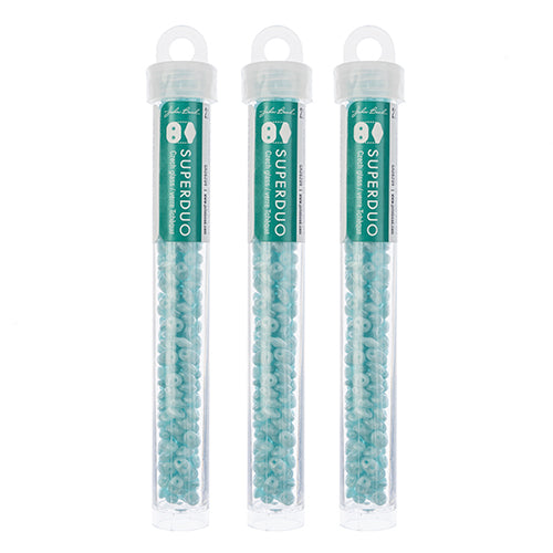 Matubo Czech Super Duo 2-Hole apx 22g vials  Opal Shades