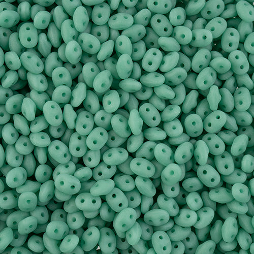 Matubo Czech Super Duo 2-Hole apx 22g vials  Turquoise Green Shades