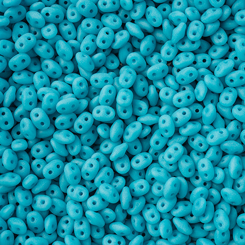 Matubo Czech Super Duo 2-Hole apx 22g vials  Turquoise Green Shades