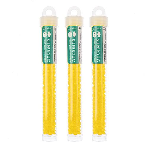 Matubo Czech Super Duo 2-Hole apx 22g vials  Amber Shades