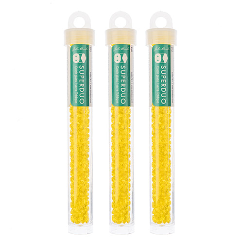 Matubo Czech Super Duo 2-Hole apx 22g vials  Amber Shades