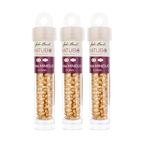 Matubo Czech Miniduo 2-Hole apx 13g Vials Opaque Ivory