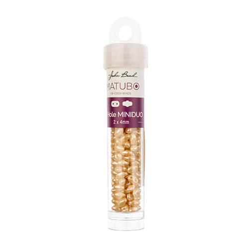 Matubo Czech Miniduo 2-Hole apx 13g Vials Opaque Ivory