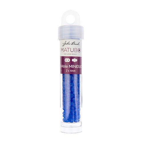 Matubo Czech Miniduo 2-Hole apx 13g Vials Sapphire Shades