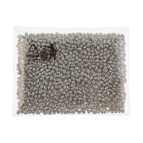 Matubo Czech Miniduo 2-Hole 50g Opaque Grey