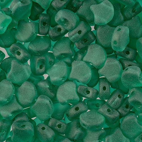 Matubo Czech Ginko 2-Hole 50g Transparent Emerald
