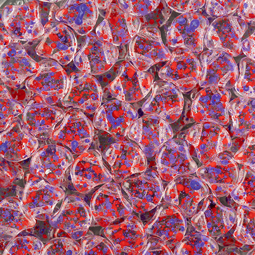 Matubo Czech Ginko 2-Hole apx. 12g vials Crystal Confetti Splash