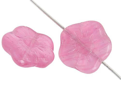 Glass Pressed Bead Flower 15mm 