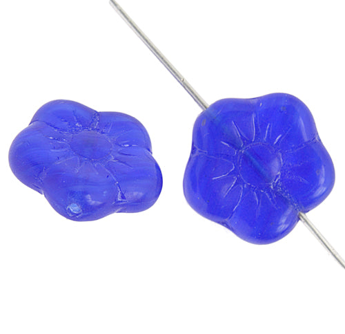 Glass Pressed Bead Flower 15mm 